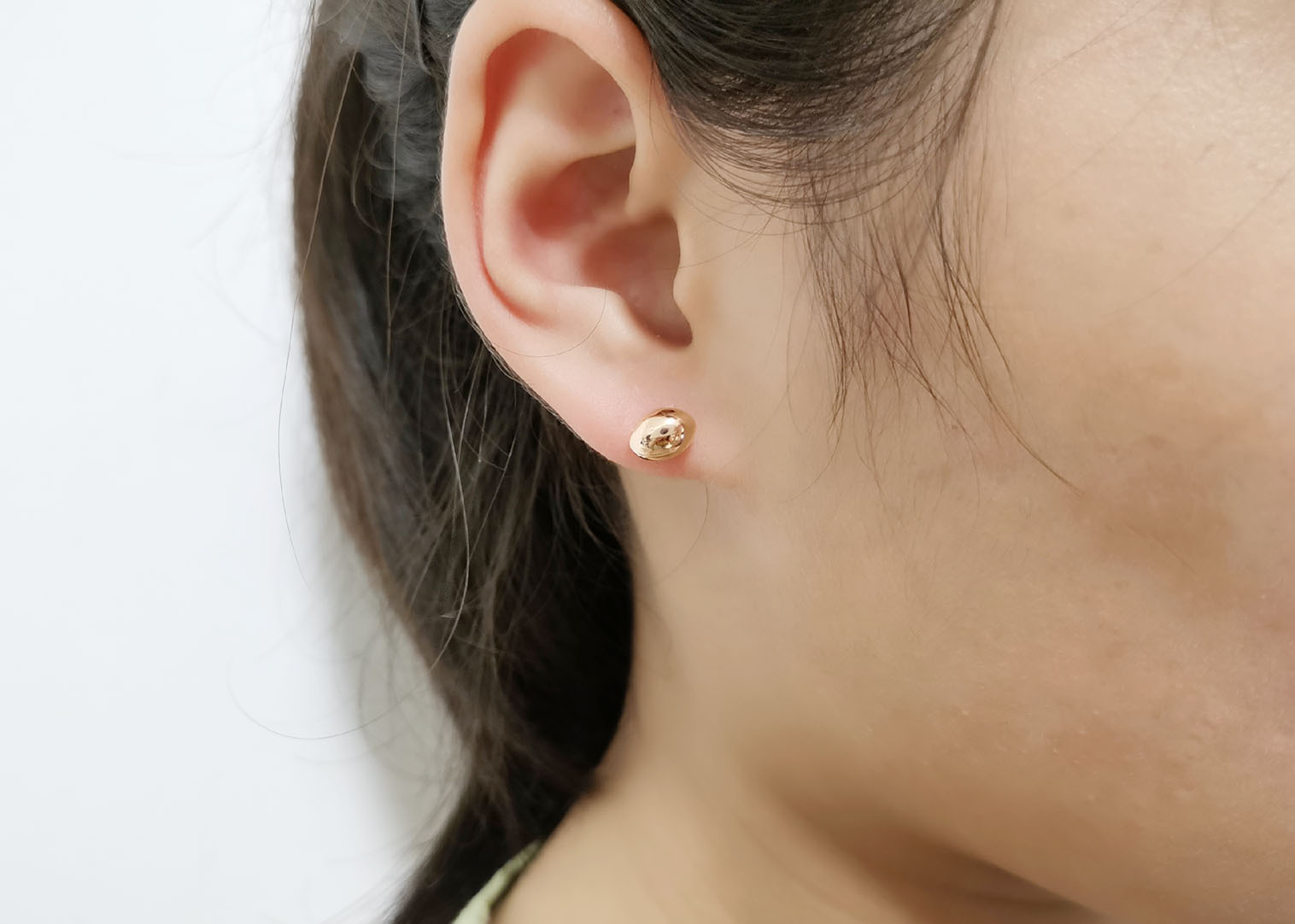 s925纯银豆豆耳钉日韩简约冷淡风气质个性耳饰品批发