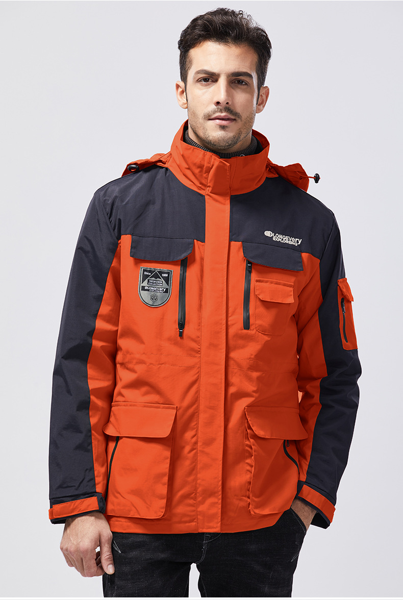 户外冲锋衣三合一可拆卸两件套男女装冬季登山服防风保暖工作服