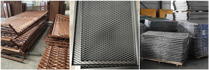 幕墙铝板网 菱形铝板拉网 吊顶铝合金网片 装饰铝板拉伸网可定制