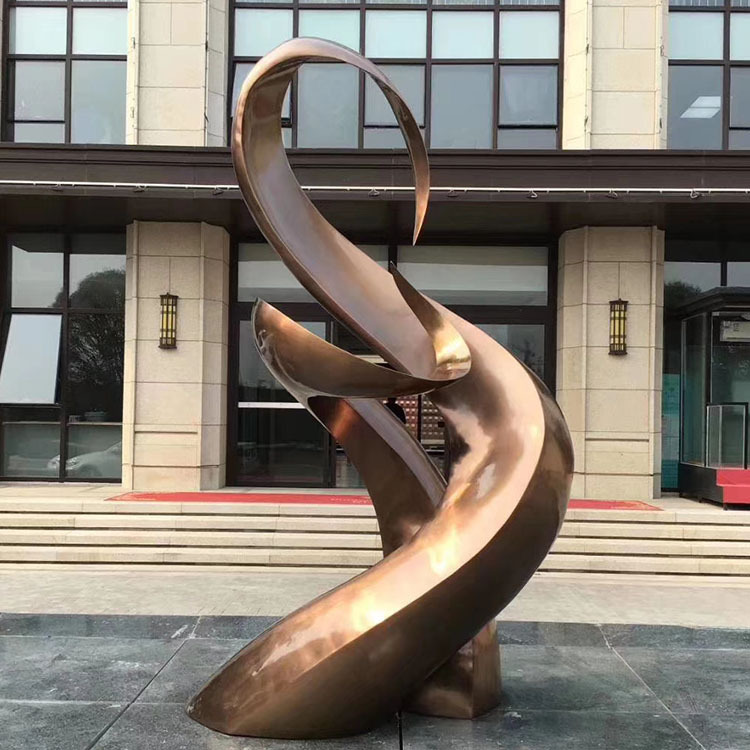 大型不锈钢异形雕塑摆件厂家定制不锈钢抽象动物雕塑户外园林摆件