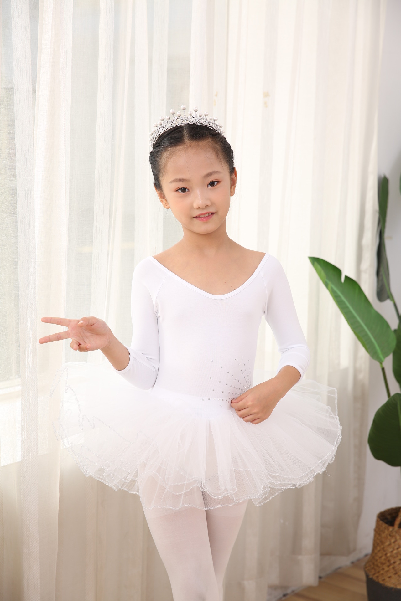 体操服定制批发少儿女长袖练功节日演出表演芭蕾舞服裙儿童舞蹈服