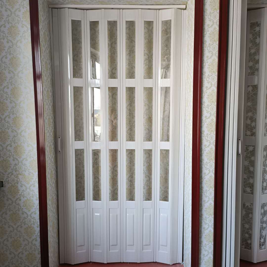 定制厨房客厅隔断商场超市厂房推拉折叠门 pvc对开大小折叠门