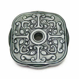 复古吊坠玉器墨绿玉黑绿玉仿古玉坠汉服腰佩手工diy玉佩玉石挂件