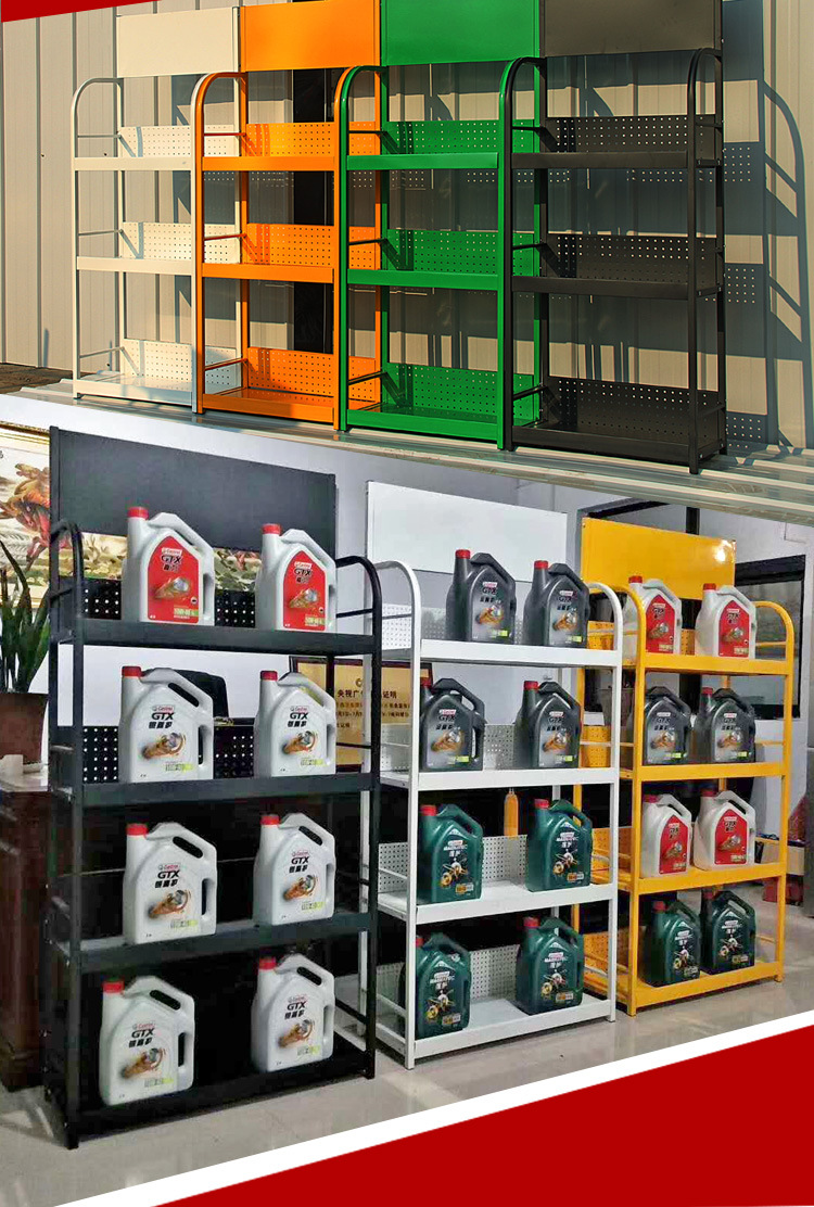 厂家批发定制做润滑油货架展示架超市便利店陈列架铁架子机油展架