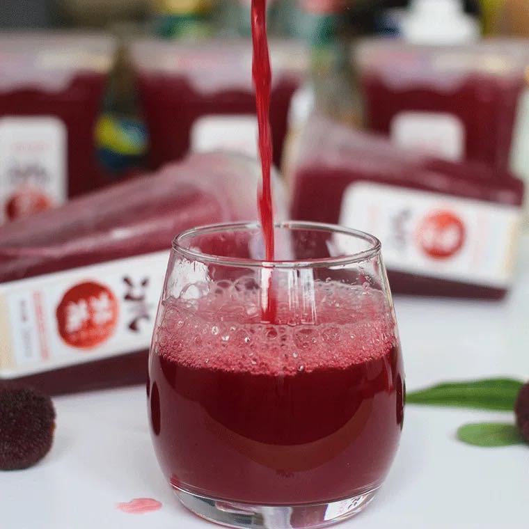 浙仙梅浙江仙居冰杨梅汁杨梅汁386ml*24瓶果蔬汁饮料网红果汁