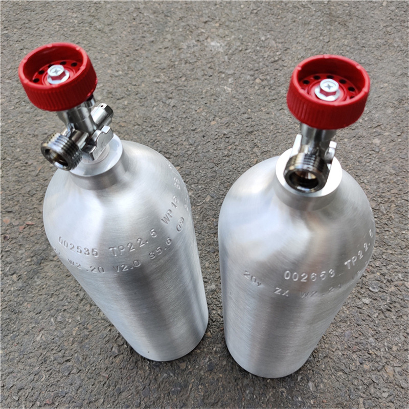 高压铝瓶 氧气瓶 小型二氧化碳便携铝合金 2l4l防爆加厚焊炬 配件