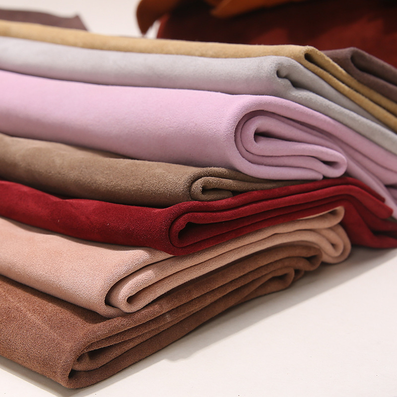 进口翻毛皮小牛皮真皮牛反绒反毛皮鞋靴箱包皮革面料内里皮料现货