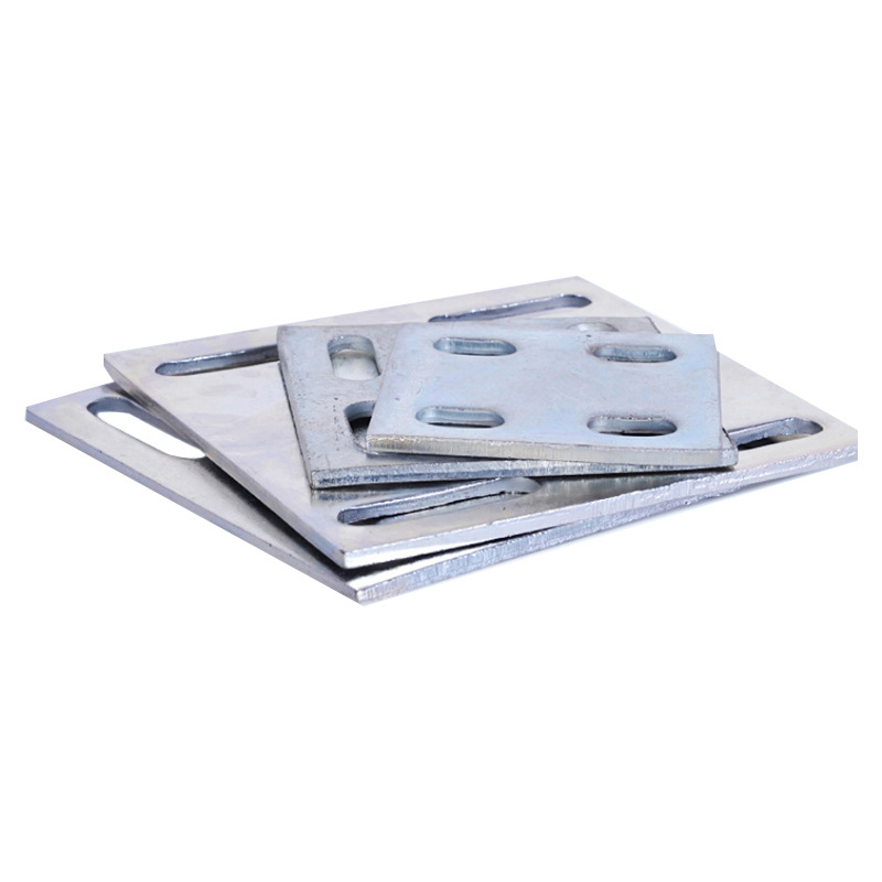 供应镀锌预埋件 建筑预埋幕墙钢板焊接连接件后置埋板 四孔预埋板