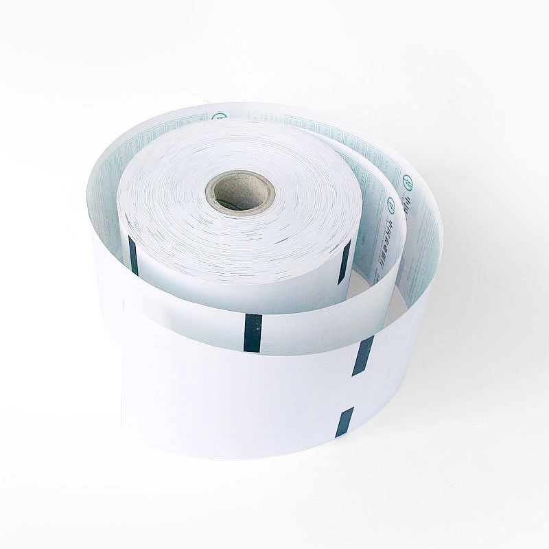 热敏收银纸刷卡机纸 80*100*18mmncr热敏凭条纸黑标带logo