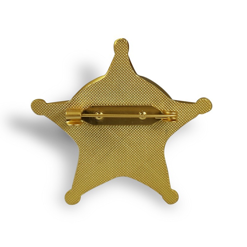 旭阳 五星徽章 锌合金立体压铸工艺制造 可定制彩印激光logo