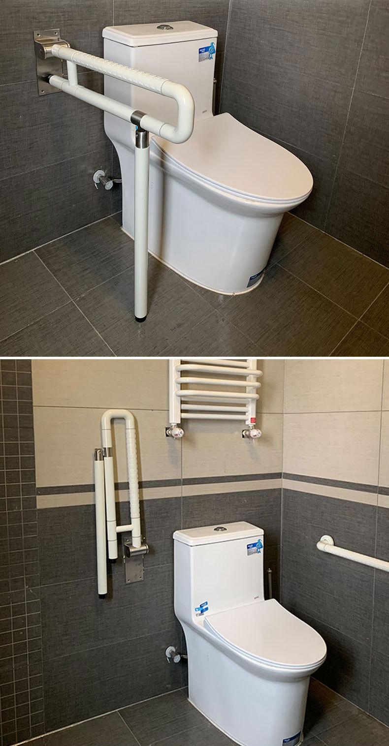 厂家直销卫生间老人残疾人无障碍马桶折叠扶手栏杆安全坐便起身器