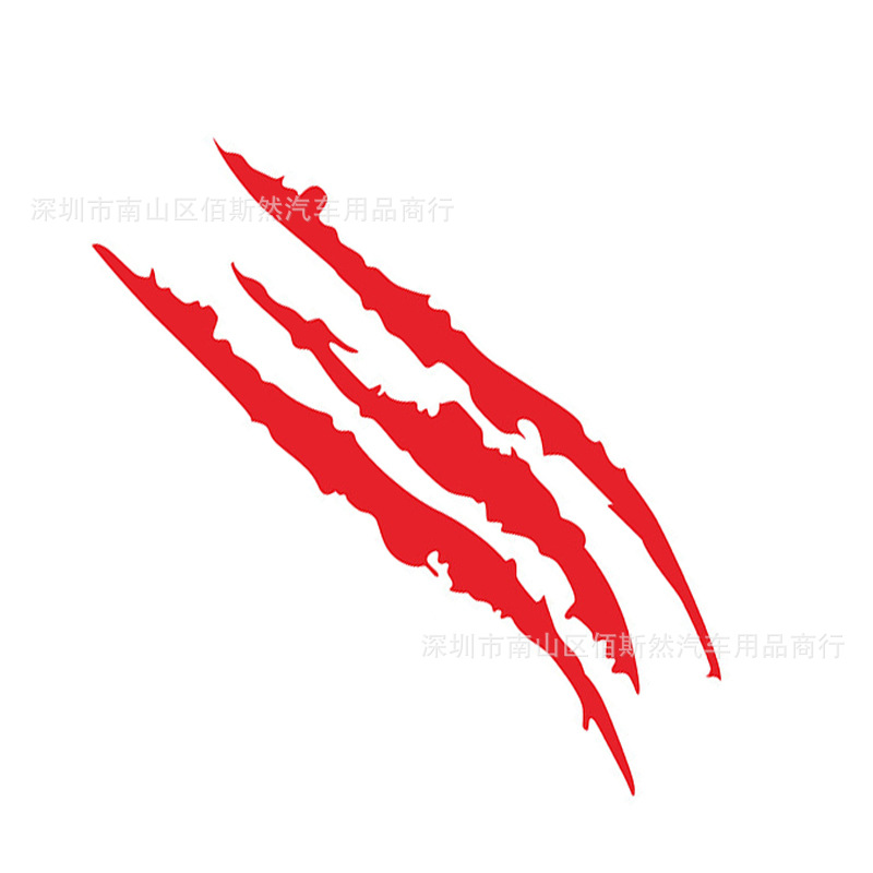 跨境 直供 汽车贴纸 鬼抓手灯眉反光车贴40x12cm 爪痕灯眉贴防水