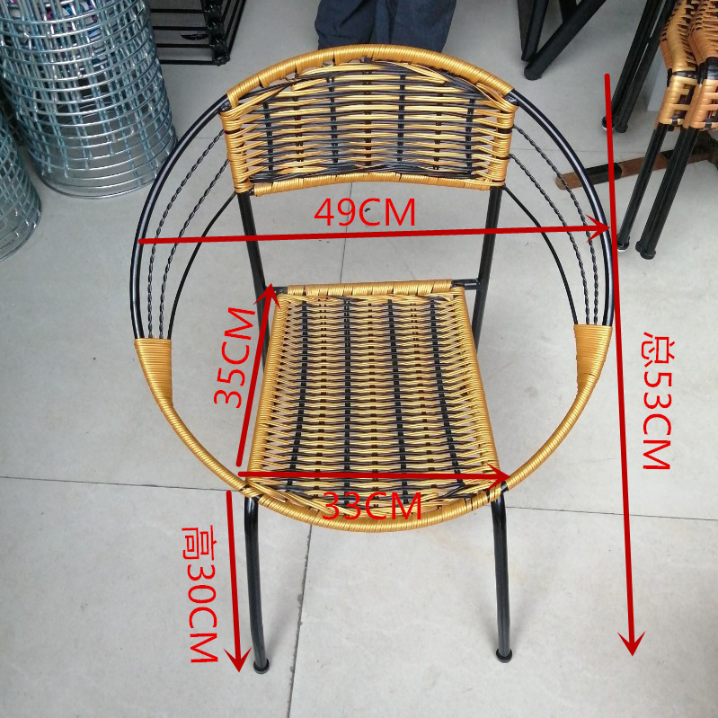 户外藤椅塑料编织椅子家用休闲椅子家居日用百货简易凳子地摊赶集