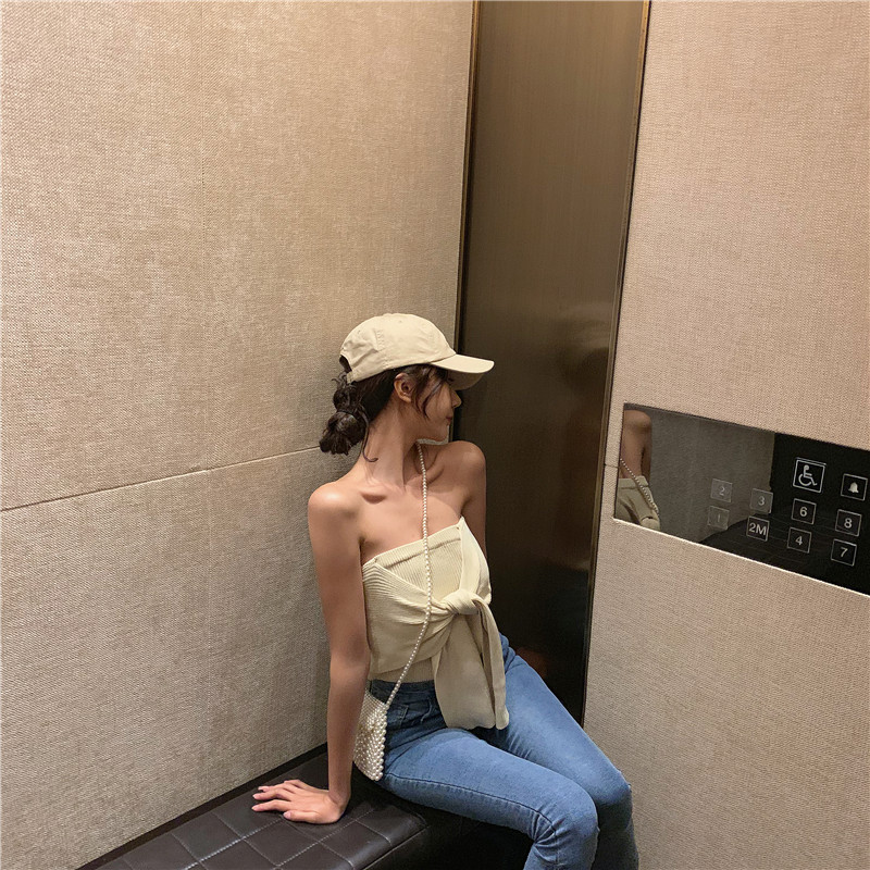 绑带针织衫抹胸外穿露肩裹胸上衣无肩带打底吊带内搭性感小背心潮