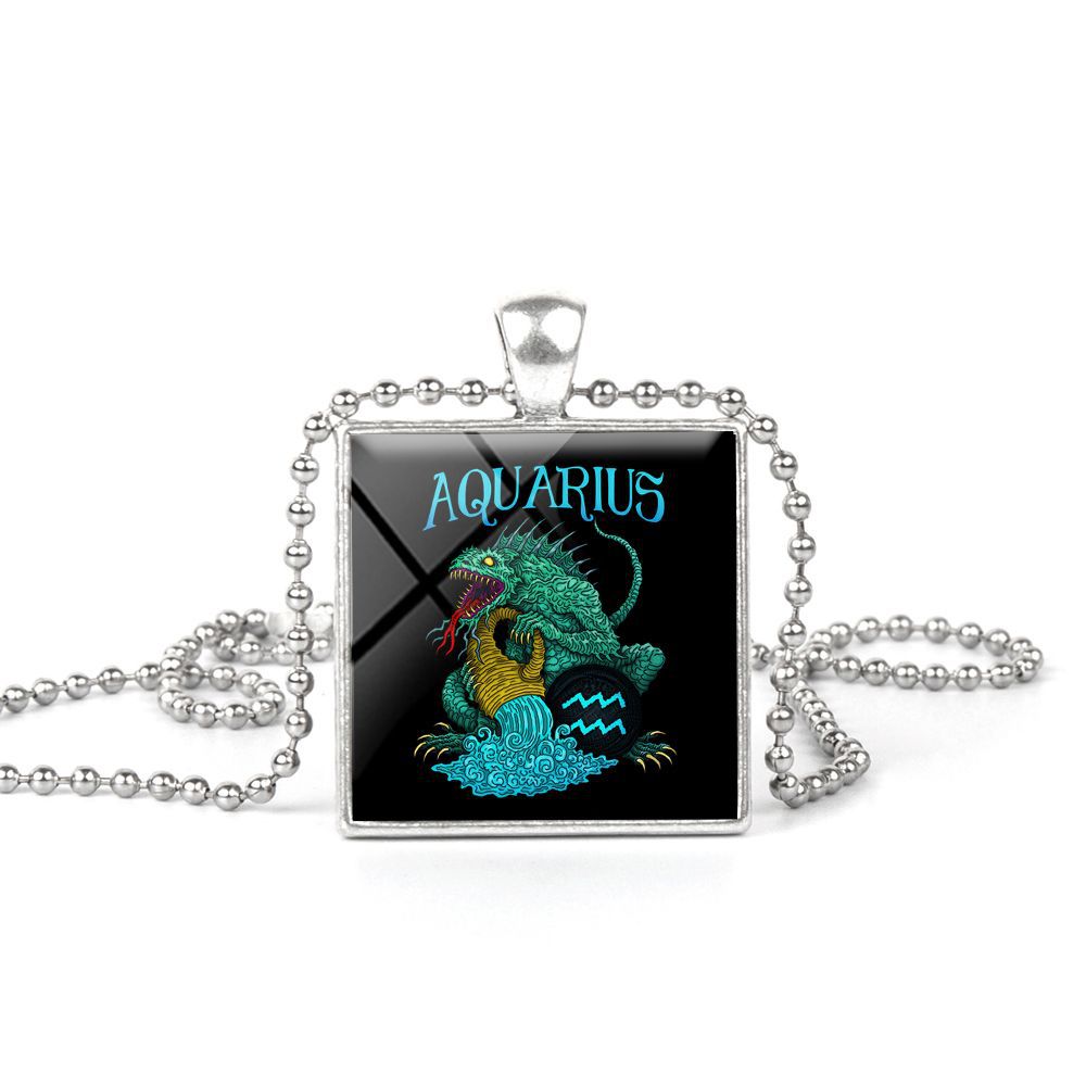 cthulhu mythos克苏鲁神话12星座项链十二生肖时光宝石吊坠地摊货