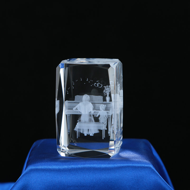 水晶内雕摆件礼品公司外贸3d雕刻奖杯活动纪念礼物促销品赠品批发
