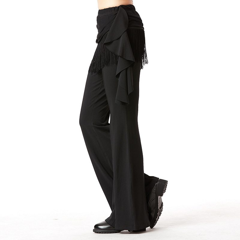 2020新款水兵舞裤子吉特巴舞裤流苏拉丁舞裙裤三步踩裤跳舞长裤女