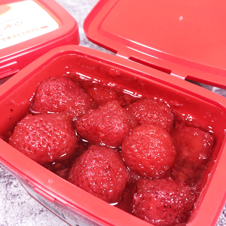 丹东冰点草莓罐头 牛奶草莓丹东99冷冻久久草莓新鲜冰冻 无添加