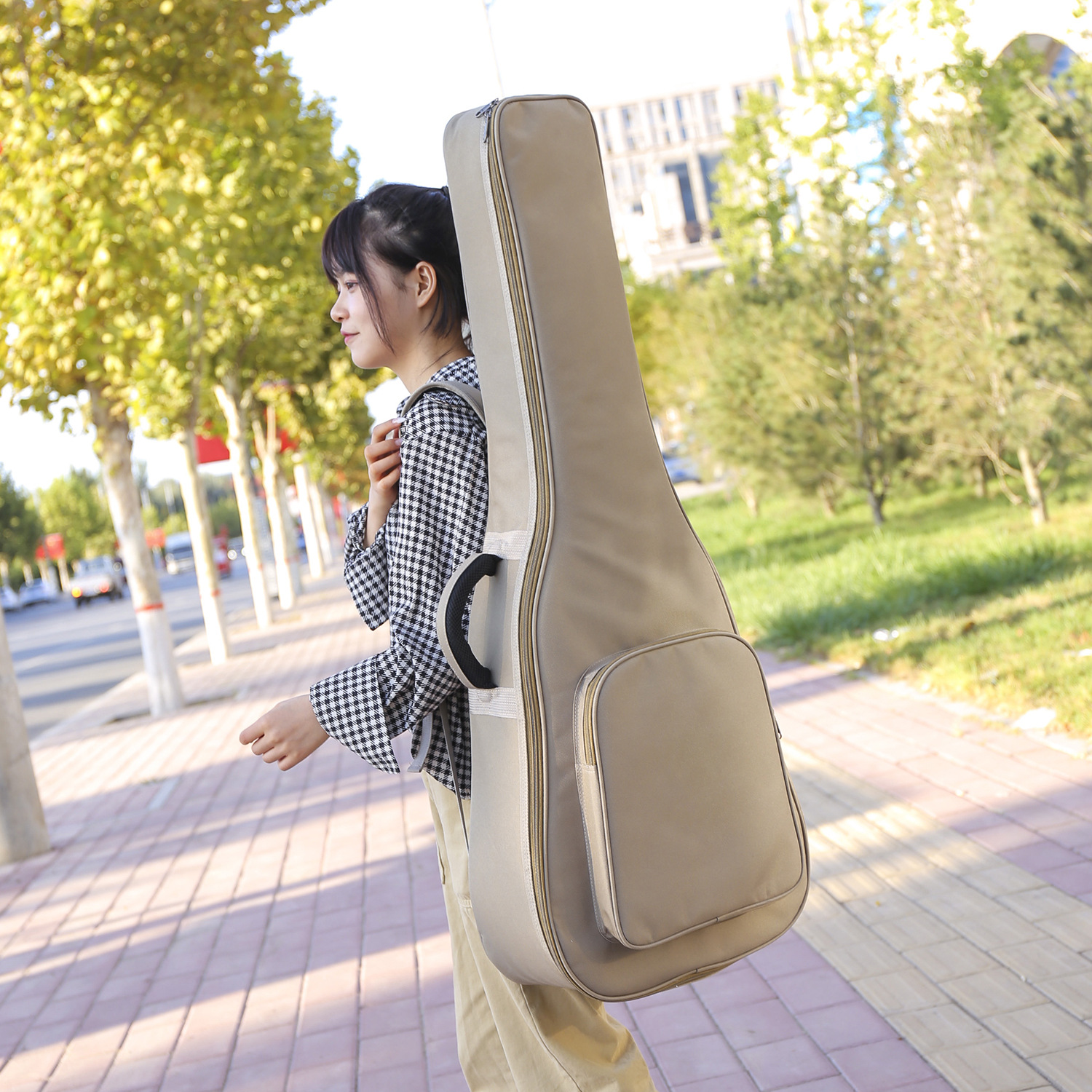 加厚双肩民谣木吉他包4041寸古典电吉他袋套背包琴包加厚吉他包