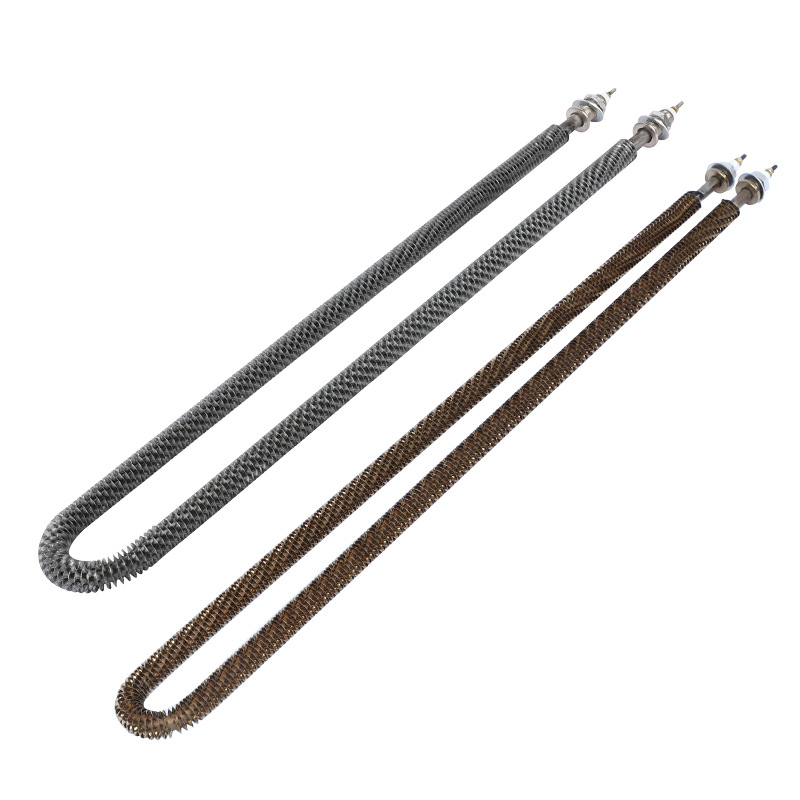 不锈钢u型翅片电热管 空气干烧加热管 不锈钢散热片烘箱电加热管