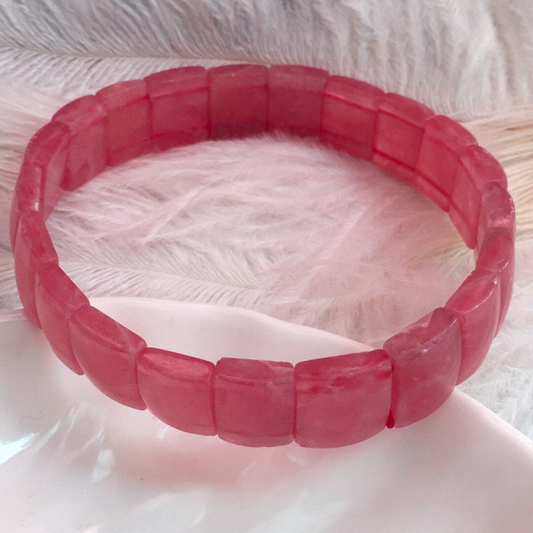 丹利水晶红纹石手链手排红纹石圆珠单圈手链