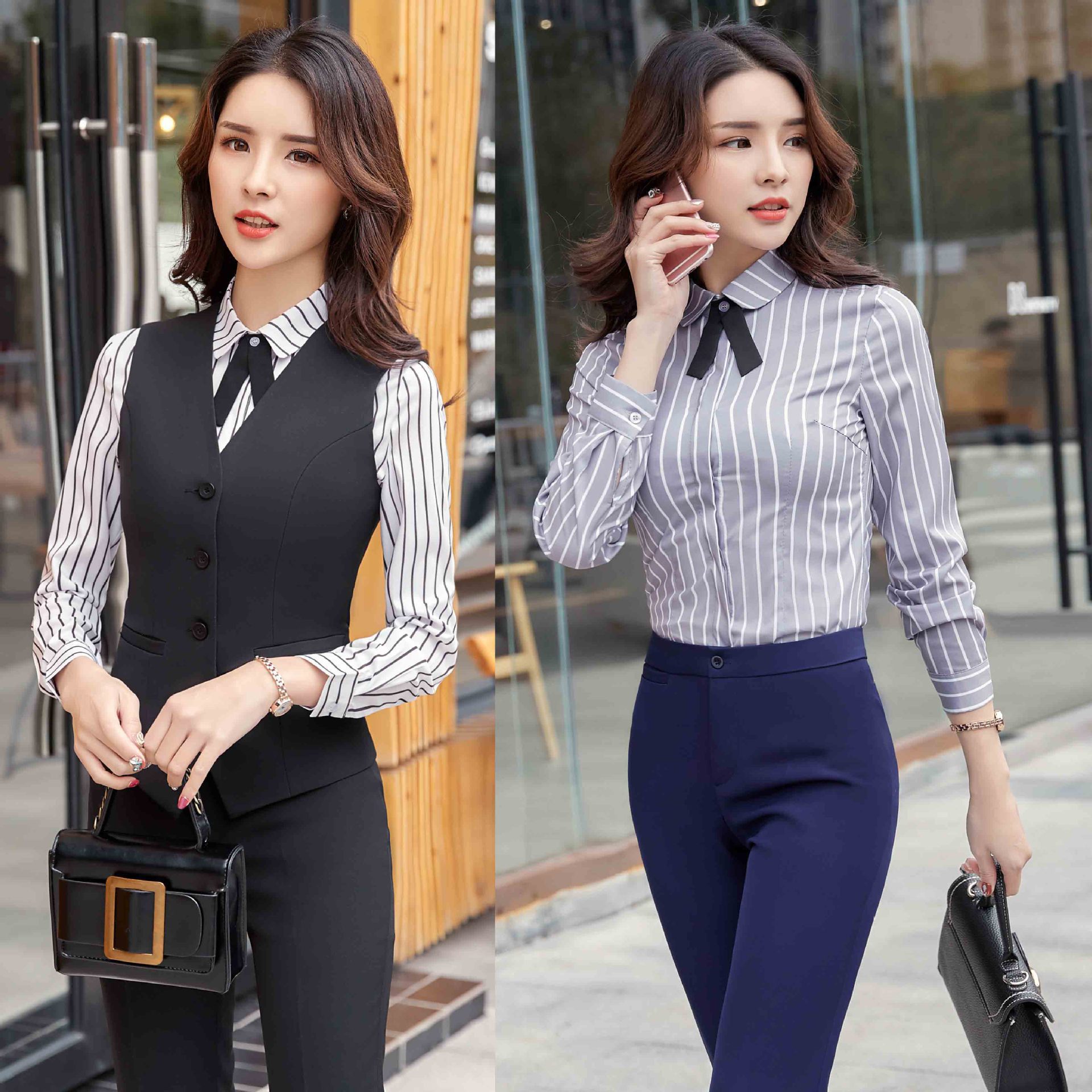 春装韩版小西装女装正装商务休闲工作服套装黑色一粒扣西服外套ol