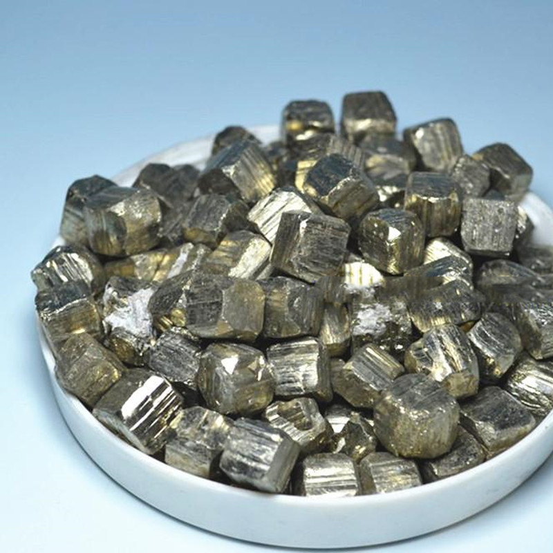 天然黄铁矿硫化亚铁颗粒原矿石 硫化铁 愚人金教学收藏标本石