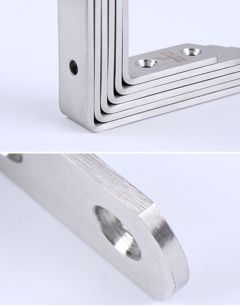 批发不锈钢直角角码 90度304不锈钢加厚层板托衣柜橱柜家具连接件