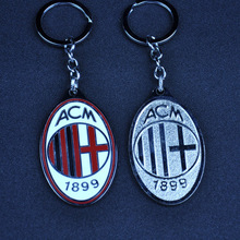 足球周边欧冠英超西甲德甲俱乐部球队标志钥匙扣汽车挂件创意礼品