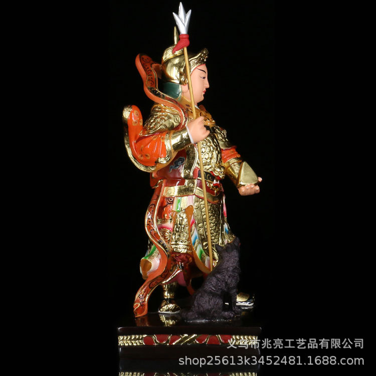 杨戬神像二郎神赤城王清源妙道二郎真君树脂居家供奉摆件12/16寸