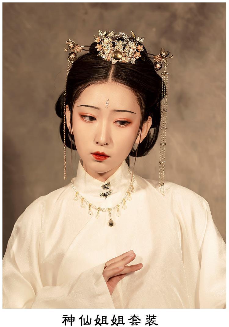 魔爪王 人气皇冠汉服头饰古代发冠古风古典风超仙女簪子古装头冠