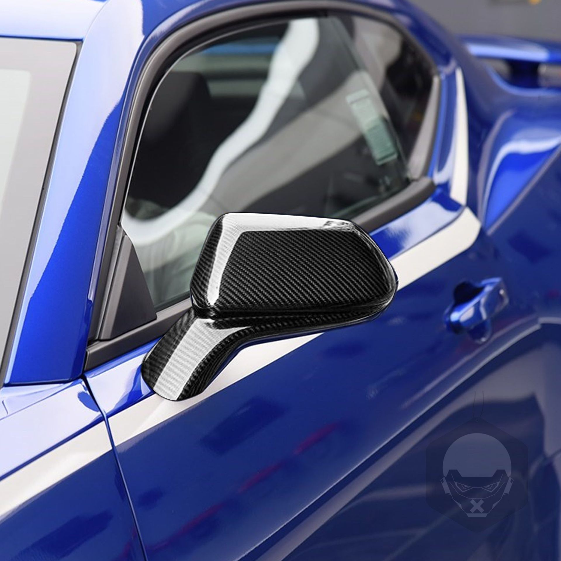 适用16-18雪佛兰科迈罗lt ss rs真碳纤维后视镜壳反光镜贴件改装