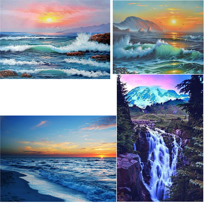 5d钻石画满钻客厅画风景画系列跨境亚马逊独立站wish爆款厂家批发