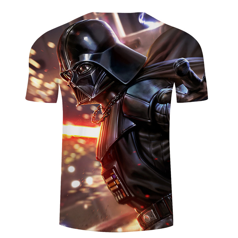 厂家直销跨境 星球大战3d印花男士t恤 影视印花短袖上衣