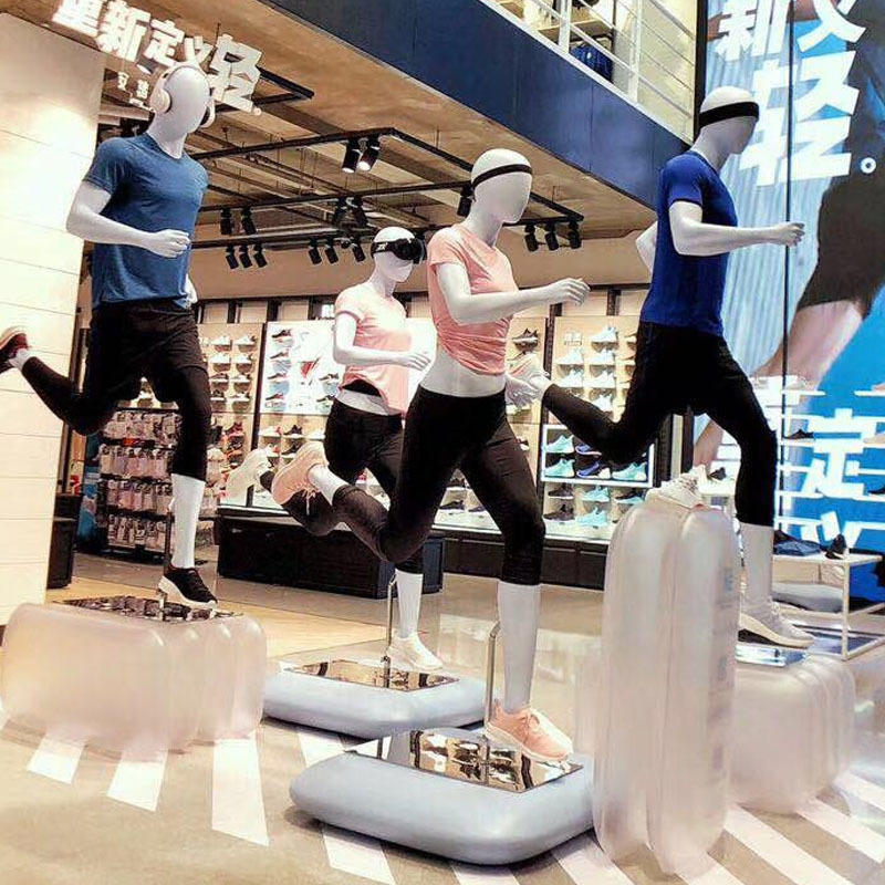 跑步模特 男女全身模特 服装店运动模特 模特道具女全身 运动模特