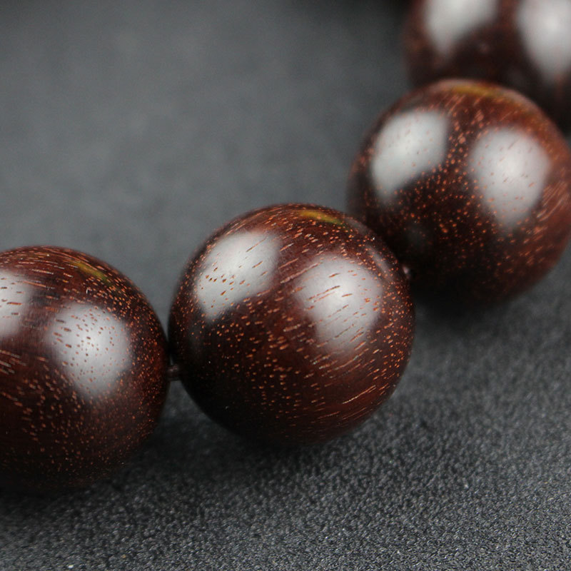 印度小叶紫檀手串老料牛毛纹佛珠男女手链念珠檀香木红木饰品收藏