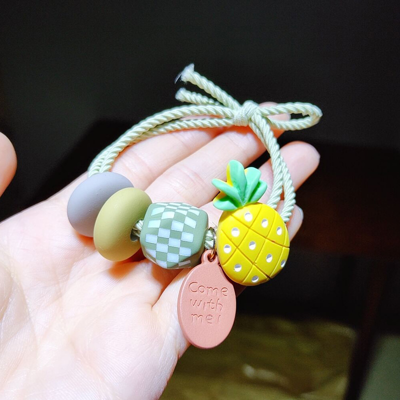 ins水果头绳女可爱少女扎头皮筋发圈高弹力耐用网红发绳森系头饰