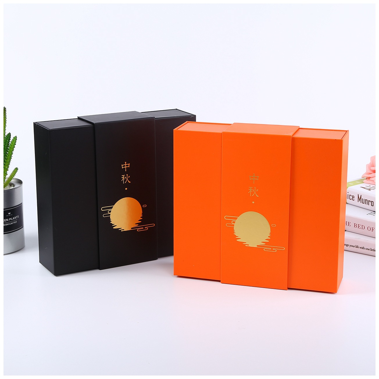 厂家直销精美礼品包装盒 创意中秋节月饼盒 翻盖月饼盒定制logo