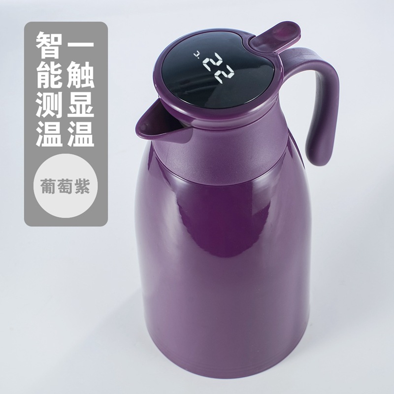 Intelligent Thermal Pot Home Large Capacity Hotel European Coffee Pot Glass Liner Temperature Measurement Display Temperature Kettle