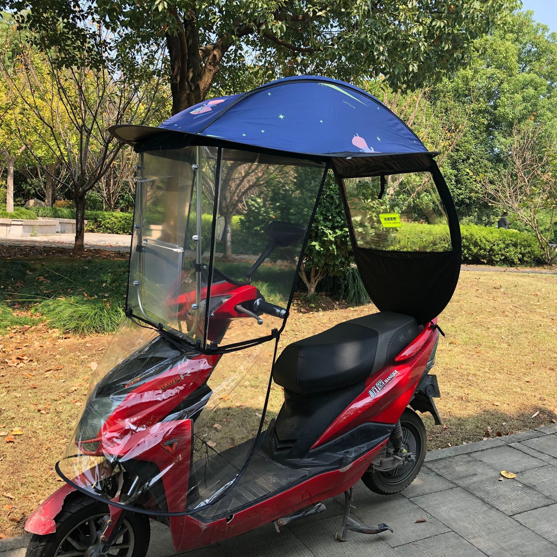 电动摩托车雨棚蓬三轮车遮阳伞挡雨防晒棚踏板车挡风板新款电瓶车
