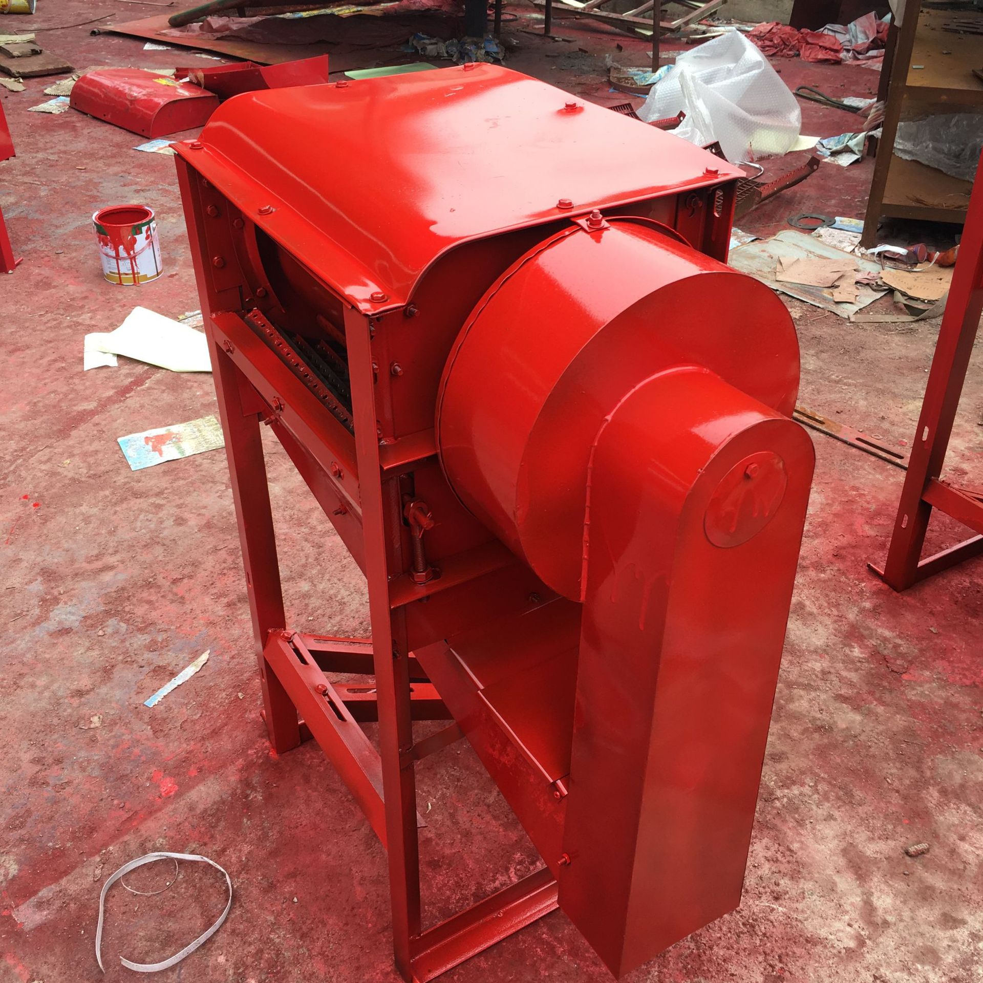 多功能水稻谷子脱粒机 大型小麦除糠脱粒机 柴电两用小麦脱粒机