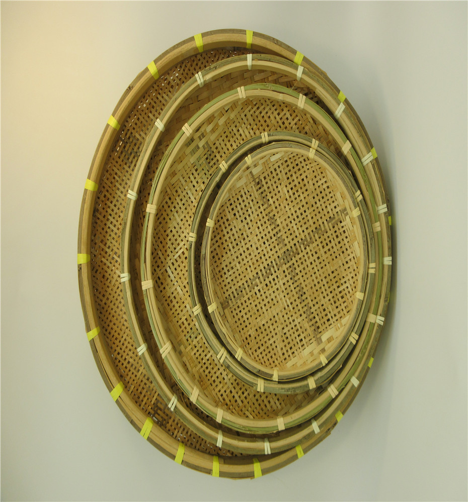 手工竹编有孔米筛 竹匾 竹筛 竹簸箕 晒干货筛糕点面面食竹篮竹制