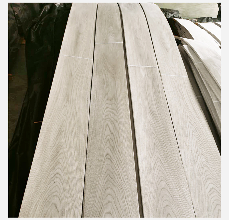天然实木水洗白橡木皮 柞木栎木白栎木饰面板地板贴皮 漂白染色