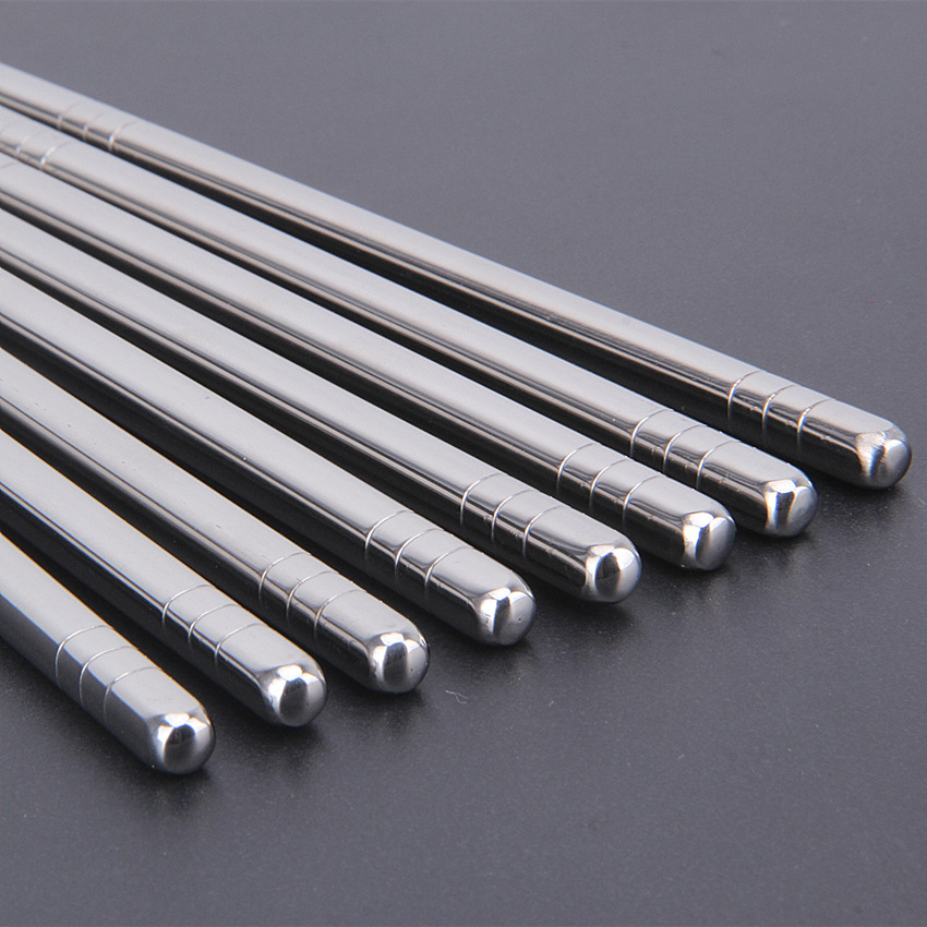 304 Stainless Steel Chopsticks Bare Chopsticks Hotel Canteen Square Chopsticks Insulated Chopsticks Adult Home Use Commercial Use