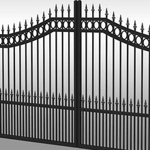 锌钢铁艺围墙铁艺大门别墅小区住建房平开门工程工地进出口大门