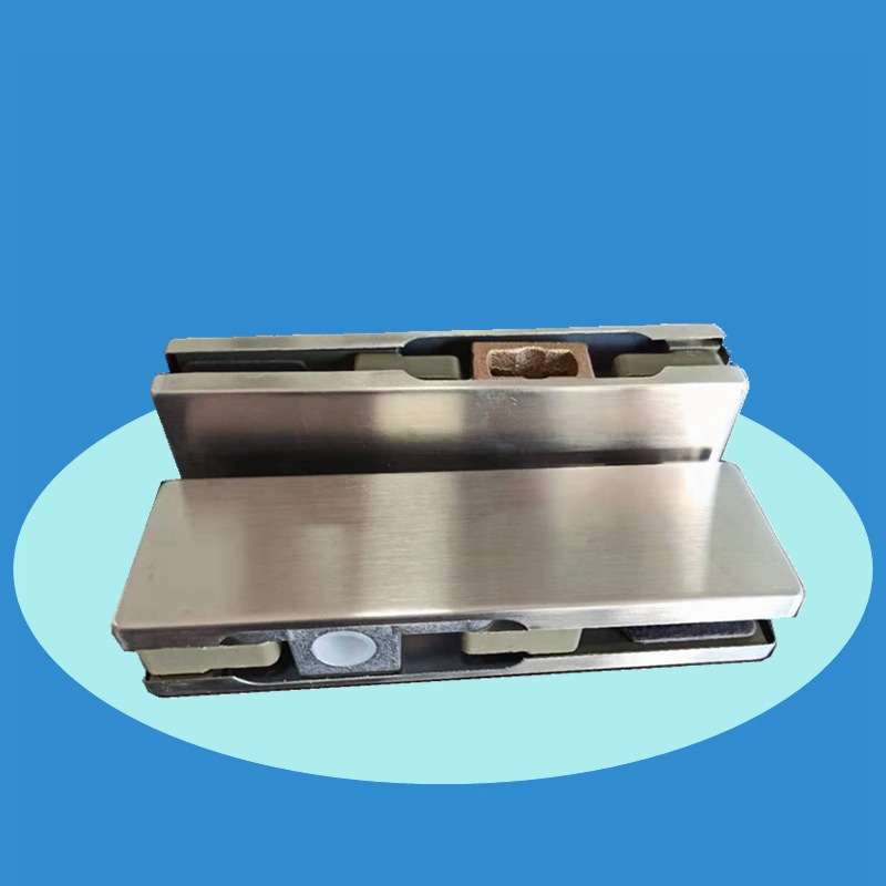 批发零售玻璃门门夹5厘厚钢芯无框玻璃地弹簧门用上下门夹现货