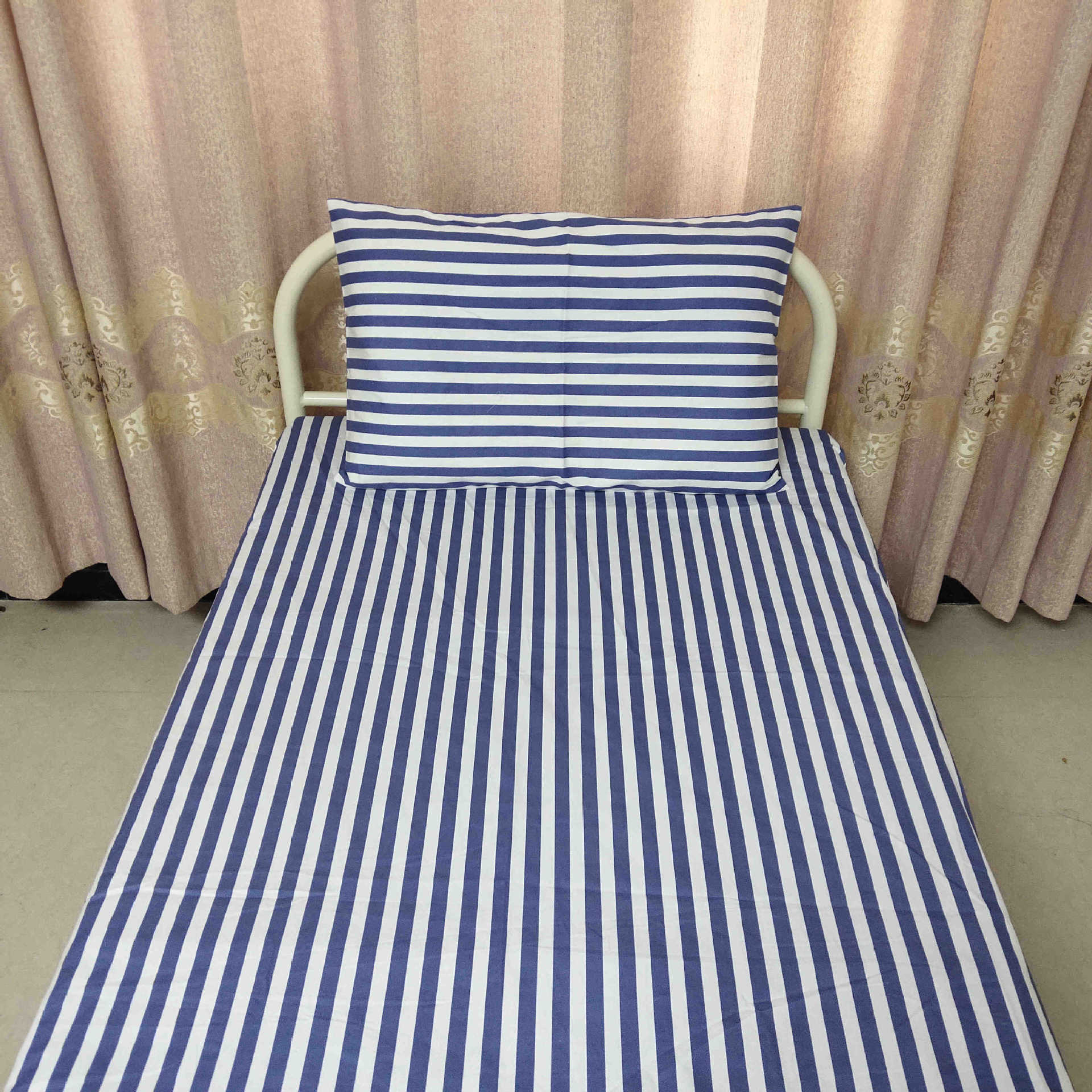 厂家销售医院养老院涤棉床单被罩枕套加厚三件套酒店宾馆床上用品