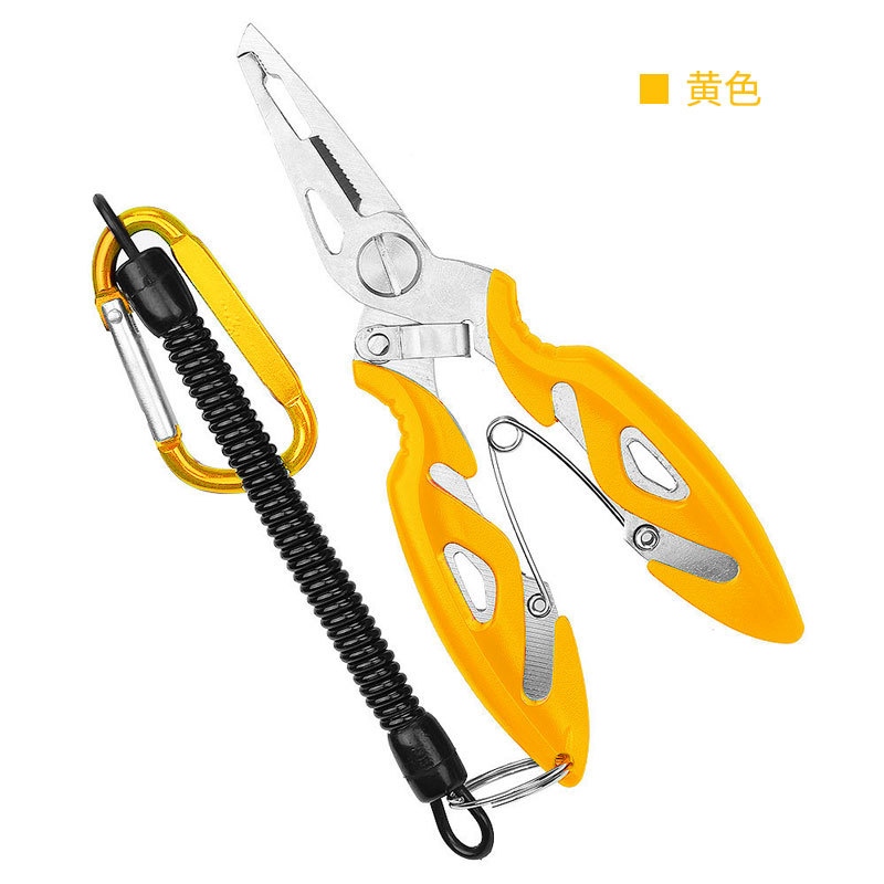 Lure Fishing Pliers Hook Removing Hook Pickup Device Tool Small Lure Pliers Connecting Rope for Fishing Rod Hanging Buckle Fishing Tackle Fishing Scissors