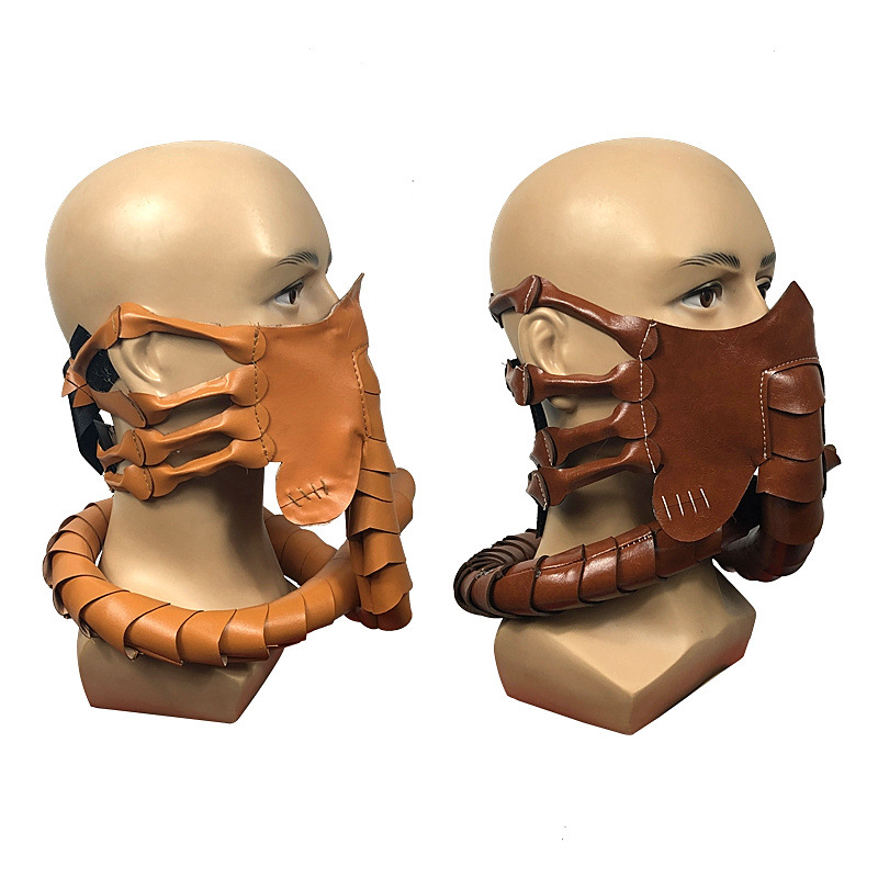 恐怖异形抱脸虫面罩化装舞会搞笑表演头饰万圣节聚会派对恶搞道具