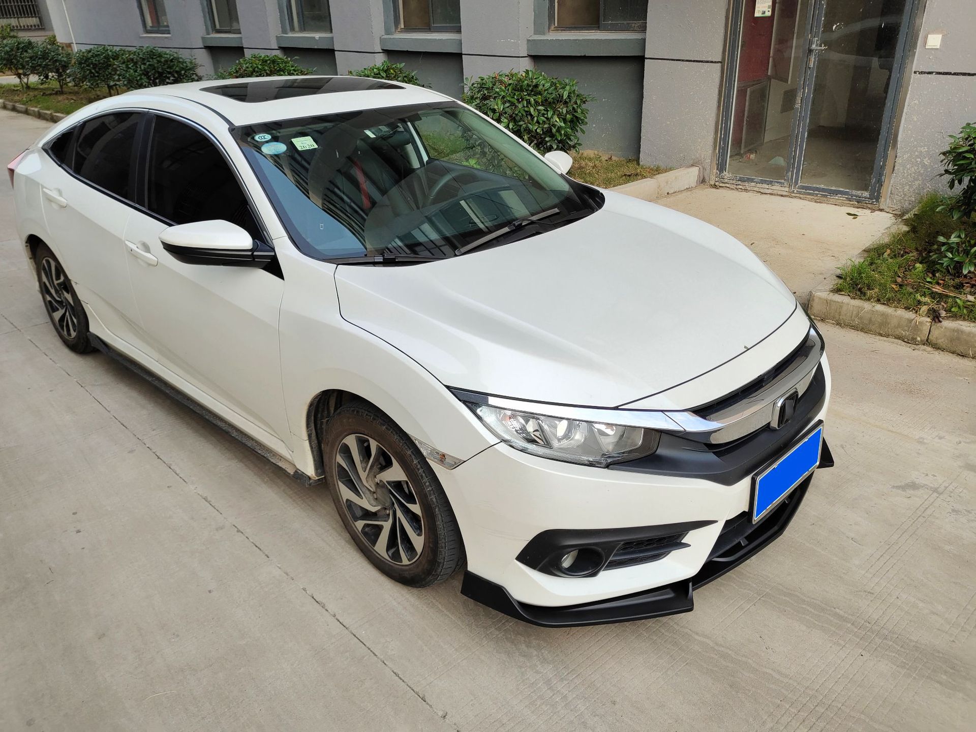 适用16-19款本田思域改装前铲装饰前唇小包围外饰包角护角尾翼